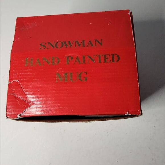 Ceramic hand painted large Christmas winter large mug snowman - Picture 6 of 7